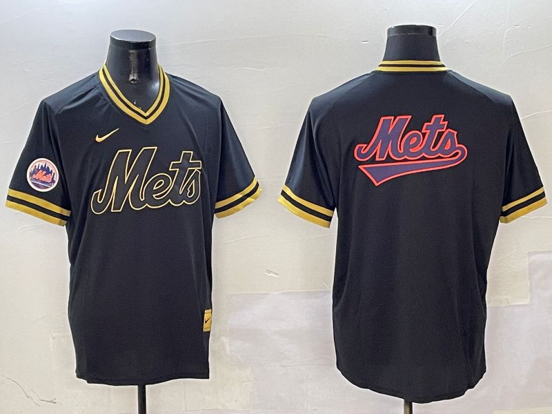 Men New York Mets Blank Black Gold Game 2025 Nike MLB Jersey style 32510->new york mets->MLB Jersey